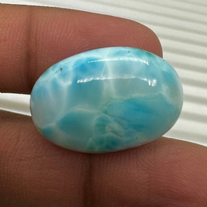 18 Cts Natural Dominican Larimar Gemstone Unique Larimar Cabochon Loose Gemstone Making for jewelry Size 25x17x5 MM image 3