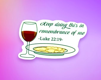 Memorial Luke 22:19 Clear Sticker