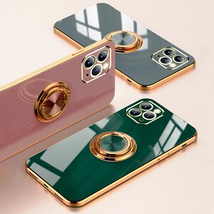 Luxury Heart Gold Accent Rich iPhone 14 13 12 11 Pro Max Case 