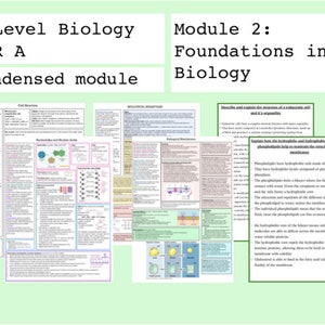 A Level Biology Module 2 Revision OCR A