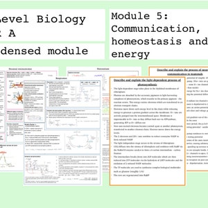 A Level Biology Module 5 Revision OCR A