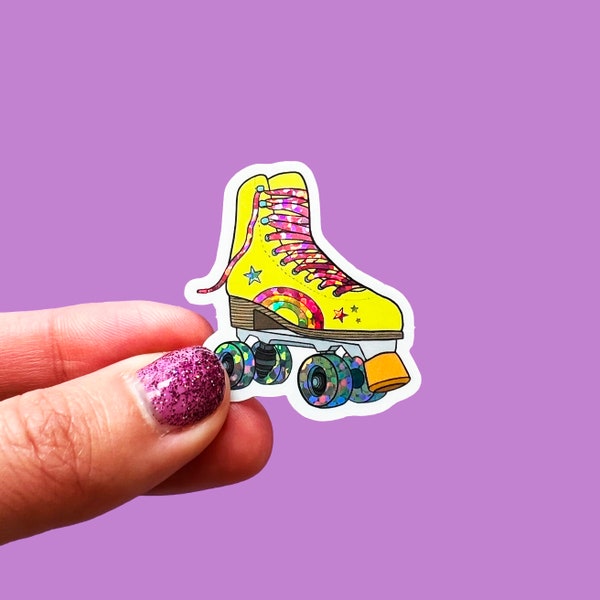 Roller Skate Glitter Sticker