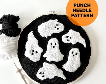 Ghosts Punch Needle Template PDF