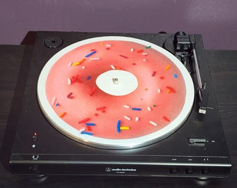 Donut Custom Turntable Slipmat Vinyl Record Player Felt Mat