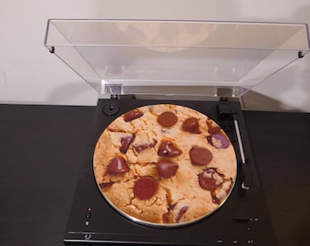 Chocolate Chip Cookie Custom Turntable Slipmat Vinyl Record Player Felt Mat