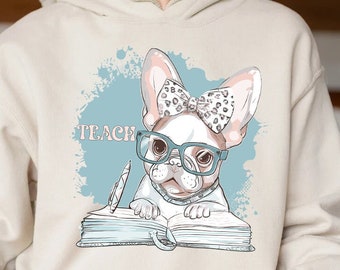 Cute Teach Dog SVG PNG, Teacher Life Png, Teach Love Inspire Svg, Gift For Teachers, My Job is Teach Puppy Png File For Sublimation Print