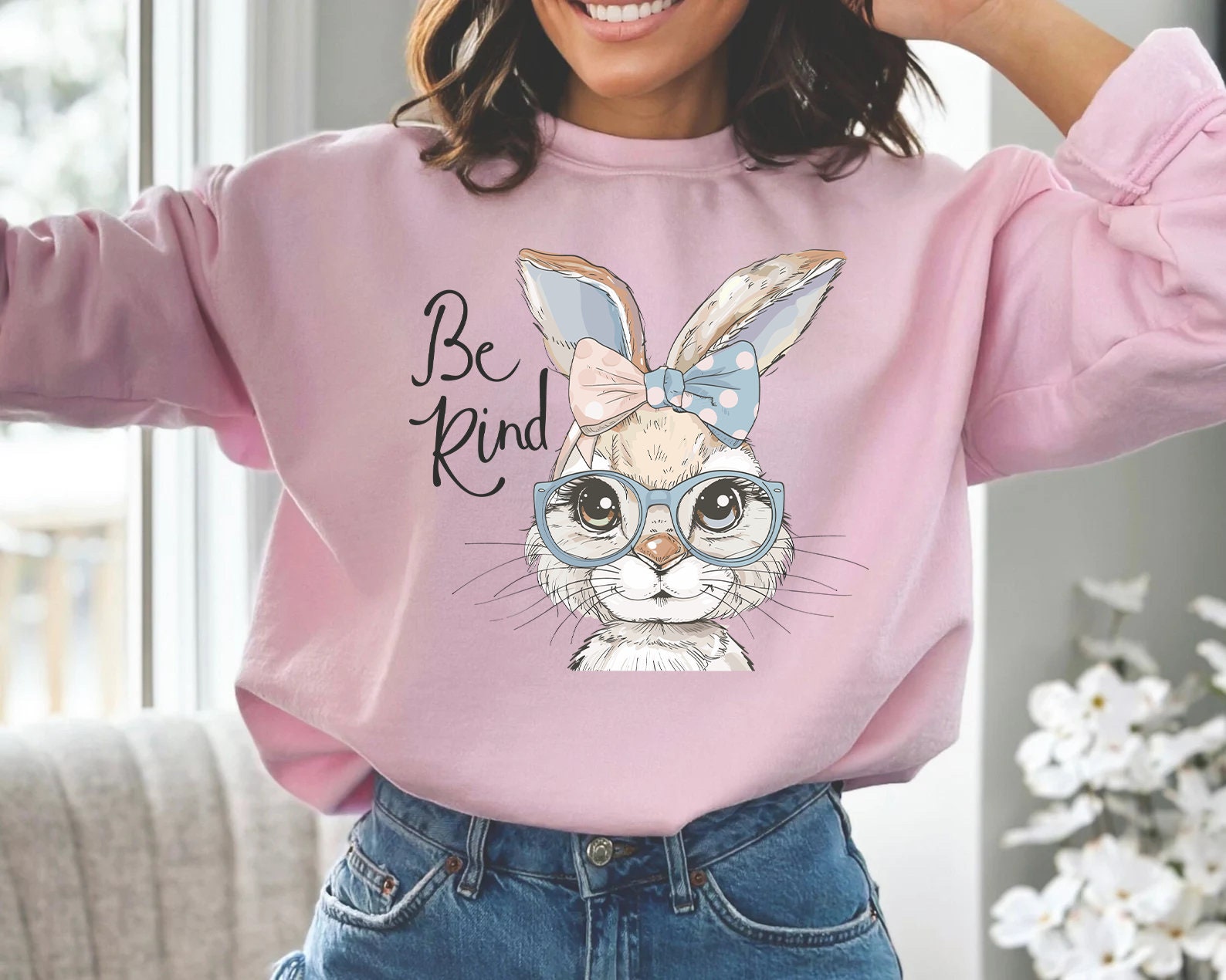 Always Be Kind Bunny PNG SVG, Cute Bunny PNG, Watercolor Bunny Svg ...