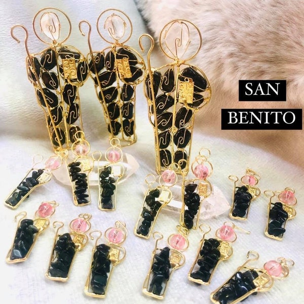 HANDMADE PENDANT  | 14K Gold Plated  | St. Benito Quartz Necklace  | "Raw Crystal Pendant"  | Onix Quarzo San Benito