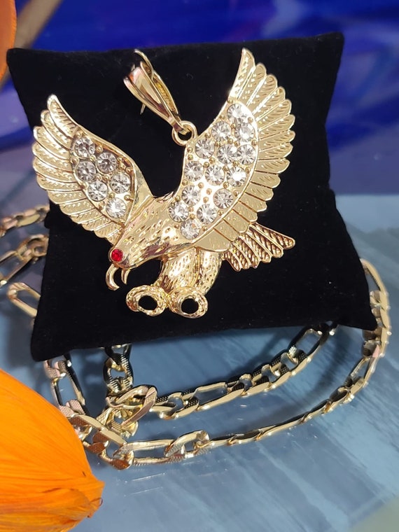 Large gold 2024 eagle pendant