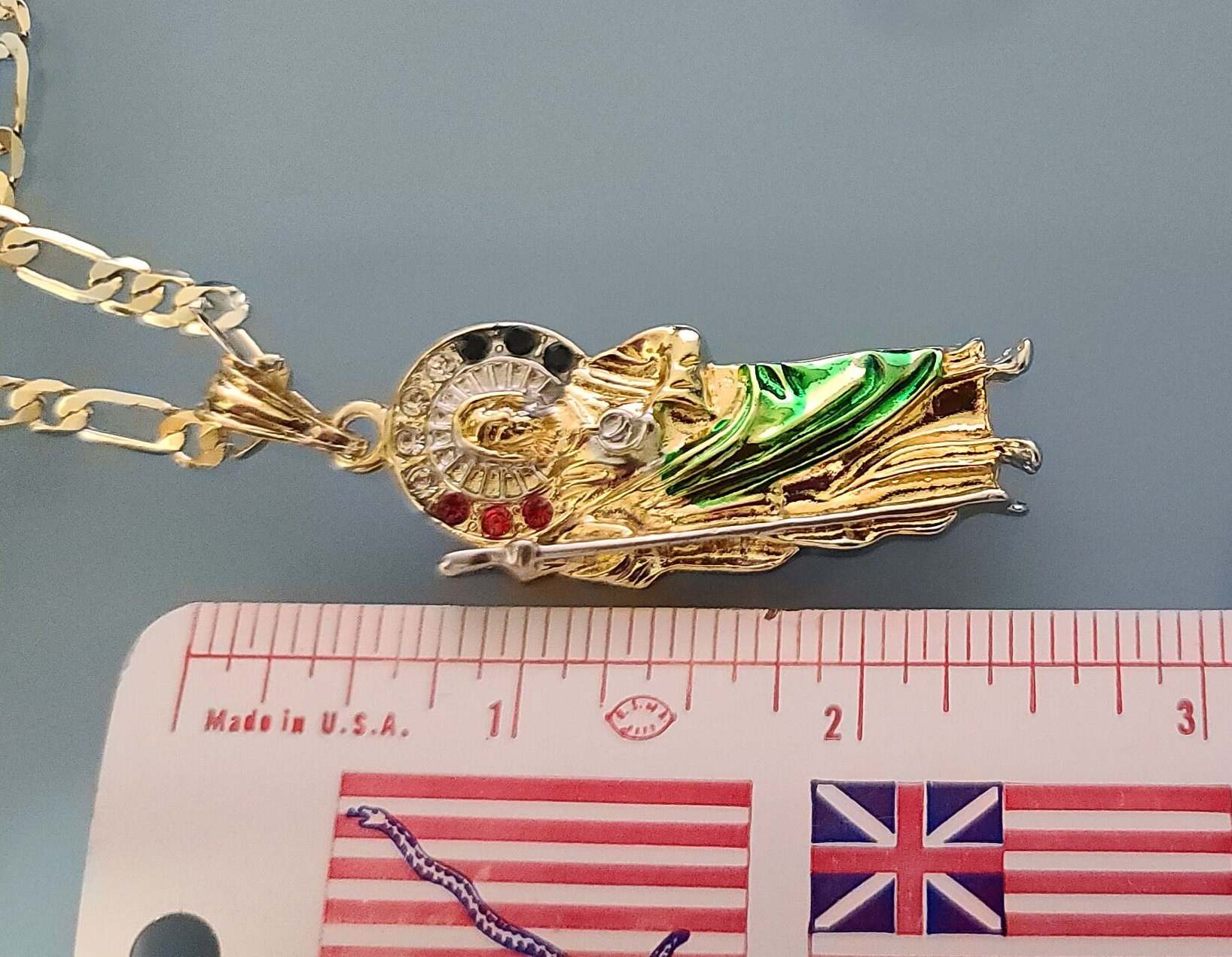 14k Gold Plated St Jude Necklace | San Judas Tadeo Cadena | Oro ...