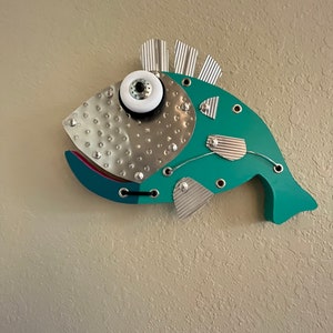 Funky Fish Wall Art, Wood Fish Wall Decor, Coastal Decor, Wooden Fish Decor, Beach House Wall Art, Wall Art, Lake House Decor
