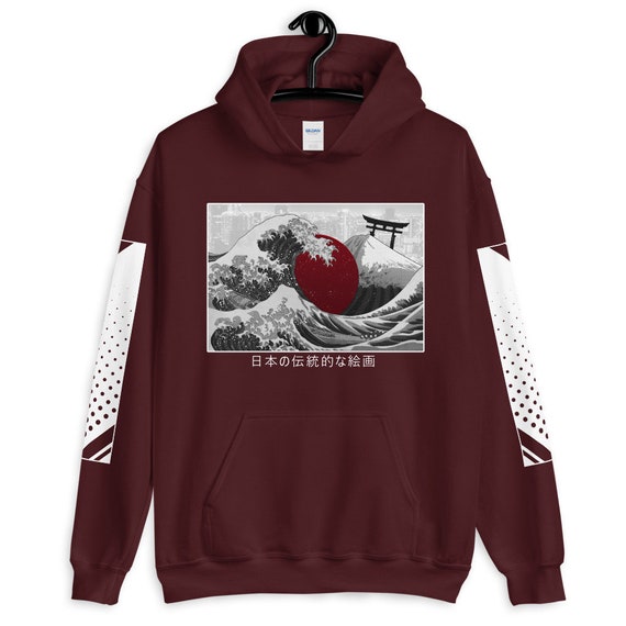 Great Wave Hoodie japanese Traditional 
