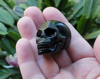 Small Obsidian Crystal Skull