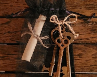 3 Iron Keys - Hecate's Keys Rusted Vintage