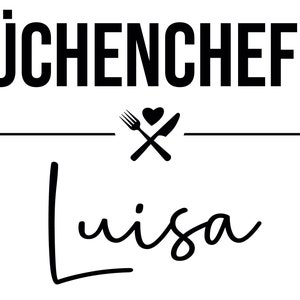 personalisierte Küchenchefin Kochschürze / Grillschürze / Backschürze mit Bauchtasche DamenHerren Muttertag Geburtstag Bild 7