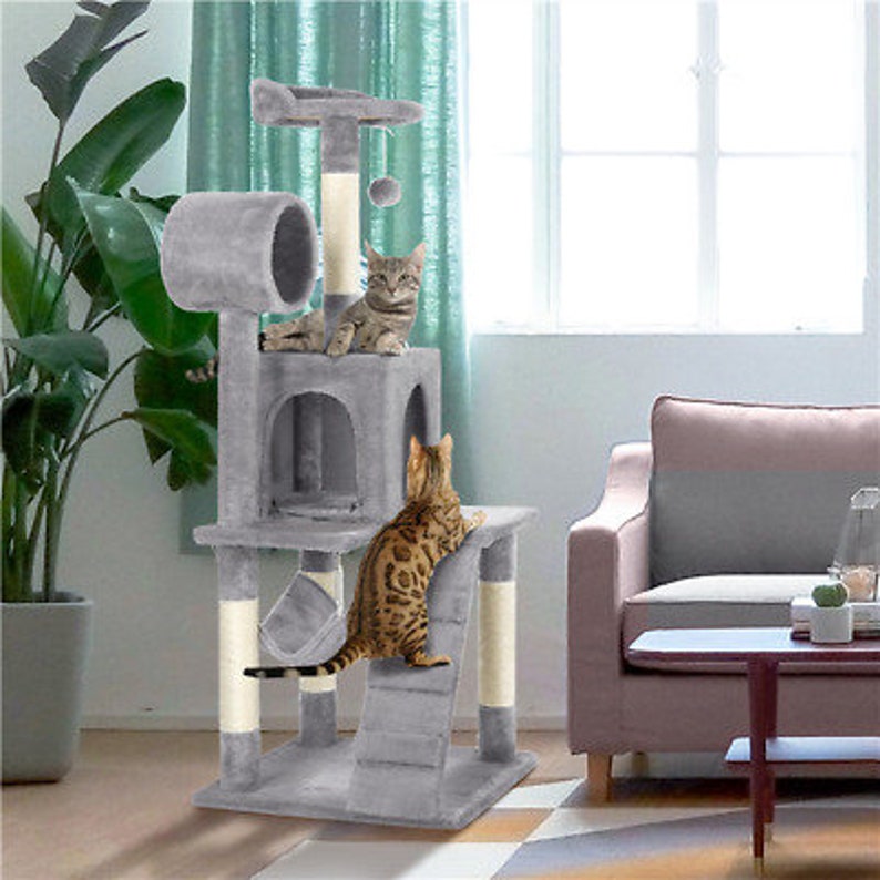 Cat Tree shops Bed Furniture Scratching Tower Post Condo Kitten Pet Play House