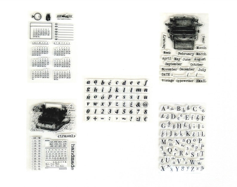 Clear Stamps Calendar Typing Machine For Planner Scrapbooking Card Making Gift Deco Paper Stickers Labels Tags Vadel Com