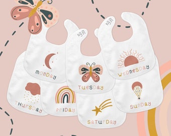 days of the week bibs
