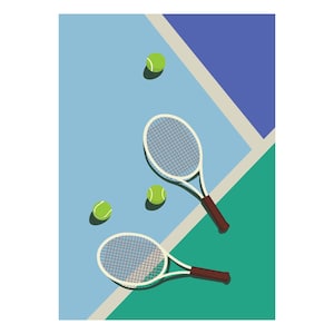Tennis Court Poster-PrintableWallArt-Tennis Art- Digital Download-Digital file-Minimal Art-Posters and Prints-Wall Decor-Downloadable Prints