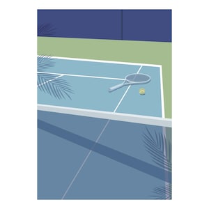 Tennis Poster-Printable Wall Art-Instant Digital Download-Tennis Art-Tennis Print-Digital file-Tennis Court Print-Minimal Art