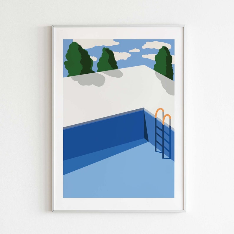 Swimming Pool Poster-printable Wall Art-instant Digital Download ...