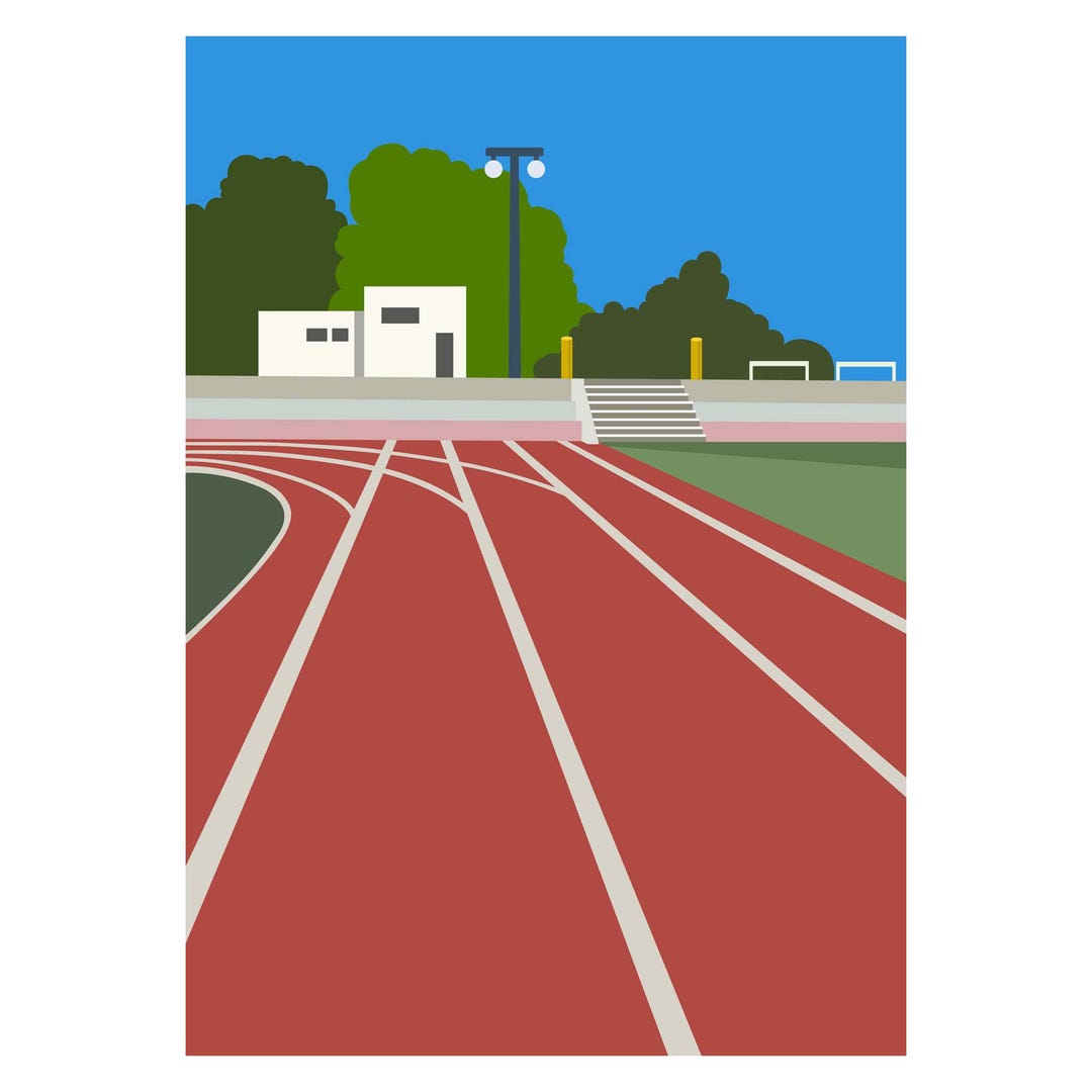 Running Track Print Running Track Poster-printablewallart-running Digital Download-digital ...