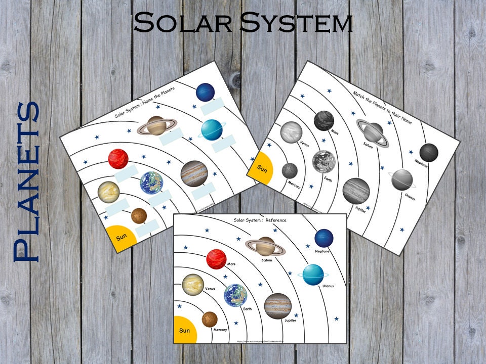solar system printable worksheet for kids preschool planets etsy