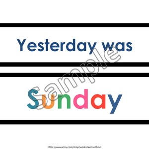 Days of the Week Cards, Days of the Week Printable, Days of the Week ...