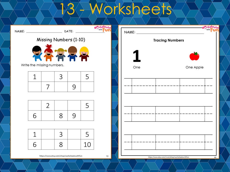 Kindergarten Worksheets 100 Worksheets Mega Bundle Preschool | Etsy