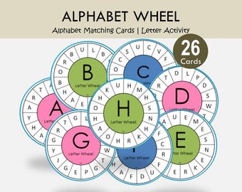 Alphabet Matching Wheel Cards | Uppercase Letter Activity for Preschool & Kindergarten