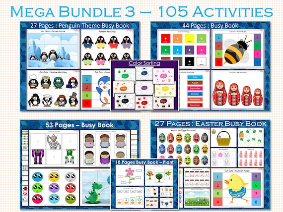 Busy Book Mega Bundle for Toddler Preschool Mega Busy Book