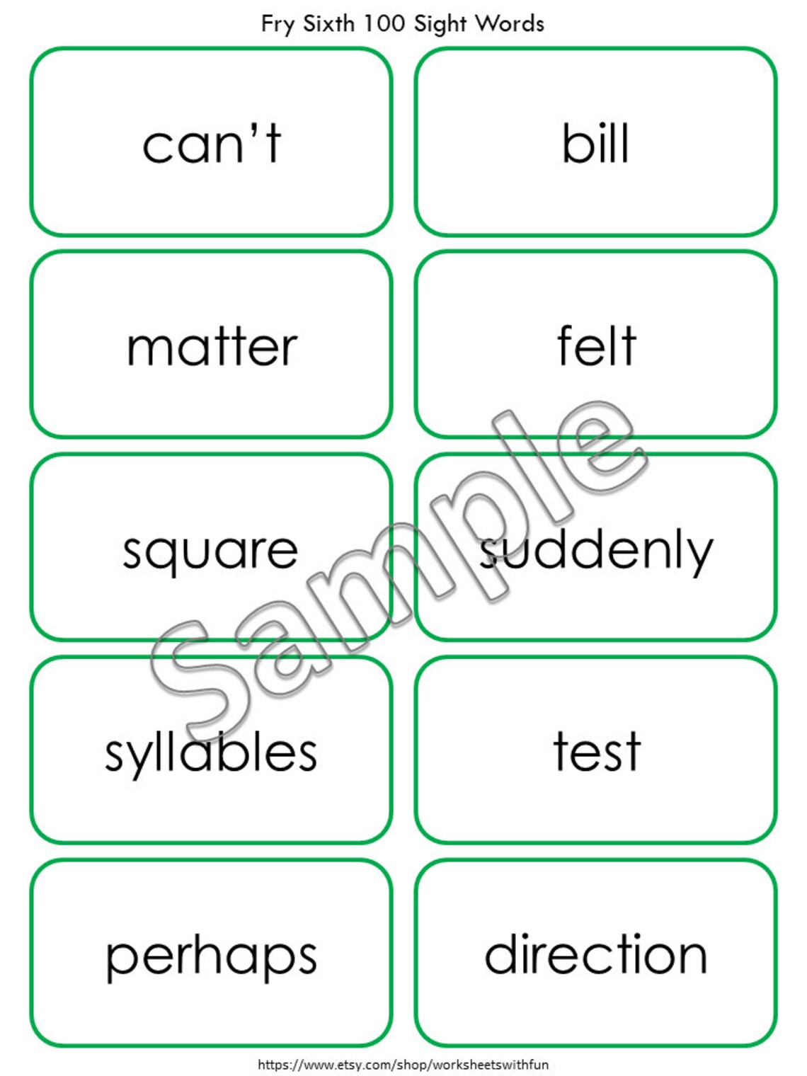 1000 Fry Sight Words Flashcards Printable, High Frequency Word Cards ...