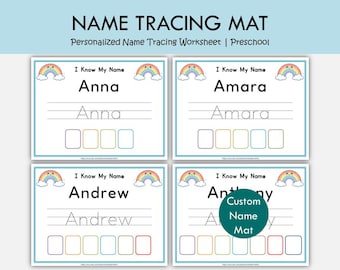 Personalized Name Tracing Worksheet | Preschool Kindergarten Handwriting Practice (Digital Download)