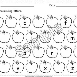 Alphabet Worksheets for Kids, Printable Preschool Missing Letters ...