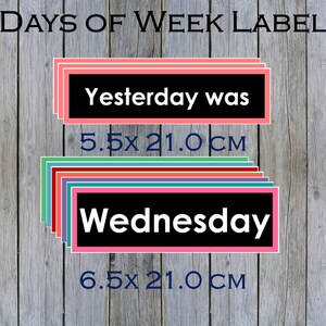 Days of the Week Labels Printable Days of the Week - Etsy