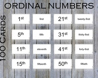 ordinal numbers etsy