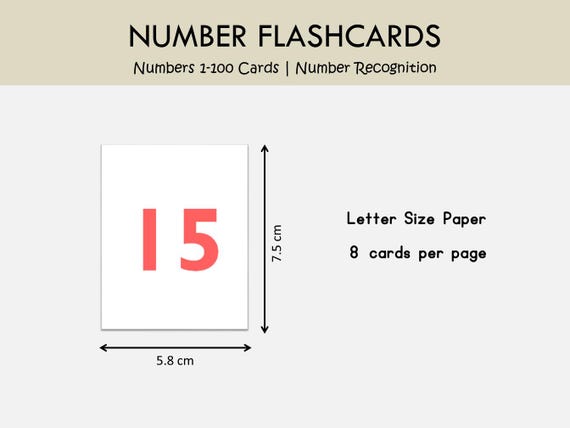 1～100の数字フラッシュカード（印刷可能）｜子供向け算数数字カード