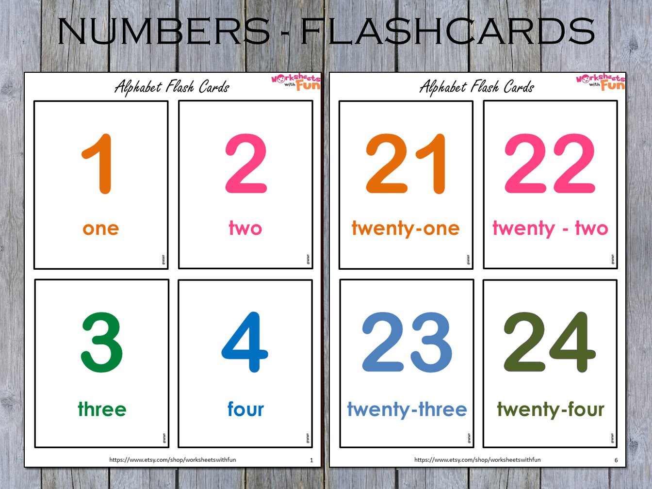 Numbers Flash Cards 150 Toddlers Numbers Flashcards Etsy