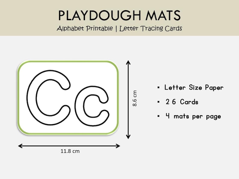 Alphabet Playdough Mats Printable, Upper & Lowercase Letter Tracing ...