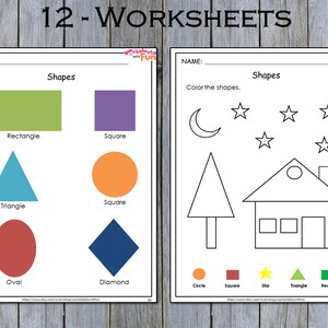Preschool Curriculum Printable Worksheets Bundle Learning - Etsy