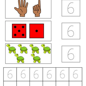 pre k number and counting worksheets preschool math etsy
