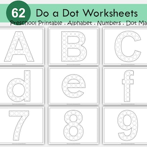 Punto y Aprende: ¡Diversión con el alfabeto y los números! Hojas de trabajo con marcadores de puntos ABC y 123, páginas de actividades de letras y puntos, habilidades de motricidad fina, descarga en PDF