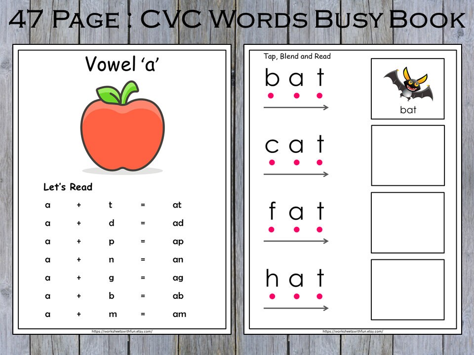 Cvc Word Worksheets For Preschool And Kindergarten Kids Set 1 Free 
