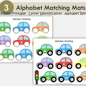 Alphabet Matching Activity, Alphabet Worksheets, Uppercase & Lowercase Letters, Preschool Printable, Preschool Worksheets, Kindergarten