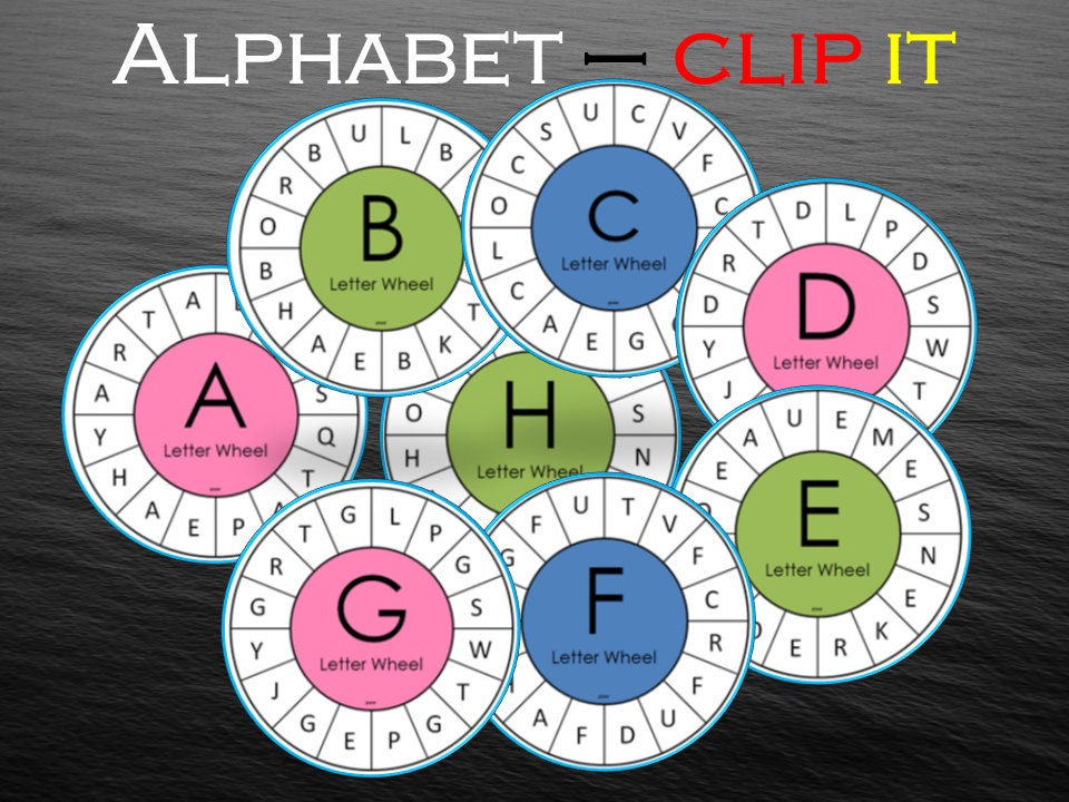 alphabet printable clip cards alphabet letters kindergarten etsy ireland