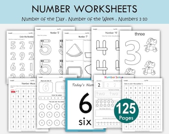 Printable Number Worksheets 1–10 | Tracing, Counting & Coloring Activities for Preschool and Kindergarten