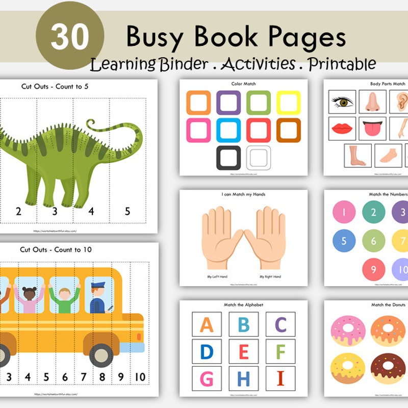 Busy Book Printable - Etsy