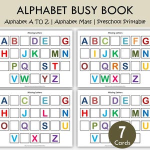 Alphabet Missing Letters Mats | ABC Order Worksheets for Preschool & Kindergarten