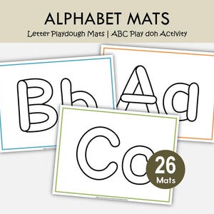 Alphabet Play Doh Matten zum Ausdrucken | Groß- & Kleinbuchstaben | Feinmotorik und Alphabetisierung für die Vorschule
