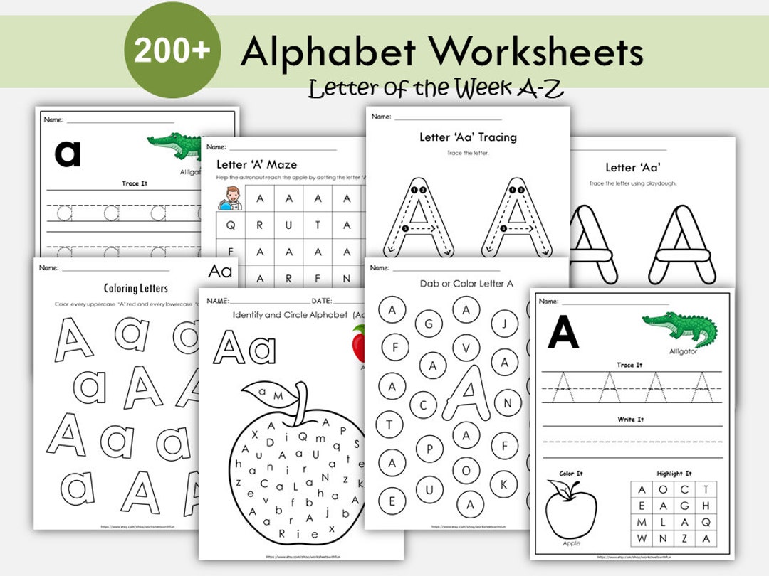 letter-of-the-week-worksheets-printable-alphabet-busy-book-learning-binder-preschool-curriculum-toddler-tracing-activities-kindergarten-etsy for Letter A Worksheets Free Printables Letter of the Week Worksheets Printable, Alphabet Busy Book, Learning Binder, Preschool Curriculum, Toddler Tracing Activities, Kindergarten - Etsy for Letter A Worksheets Free Printables